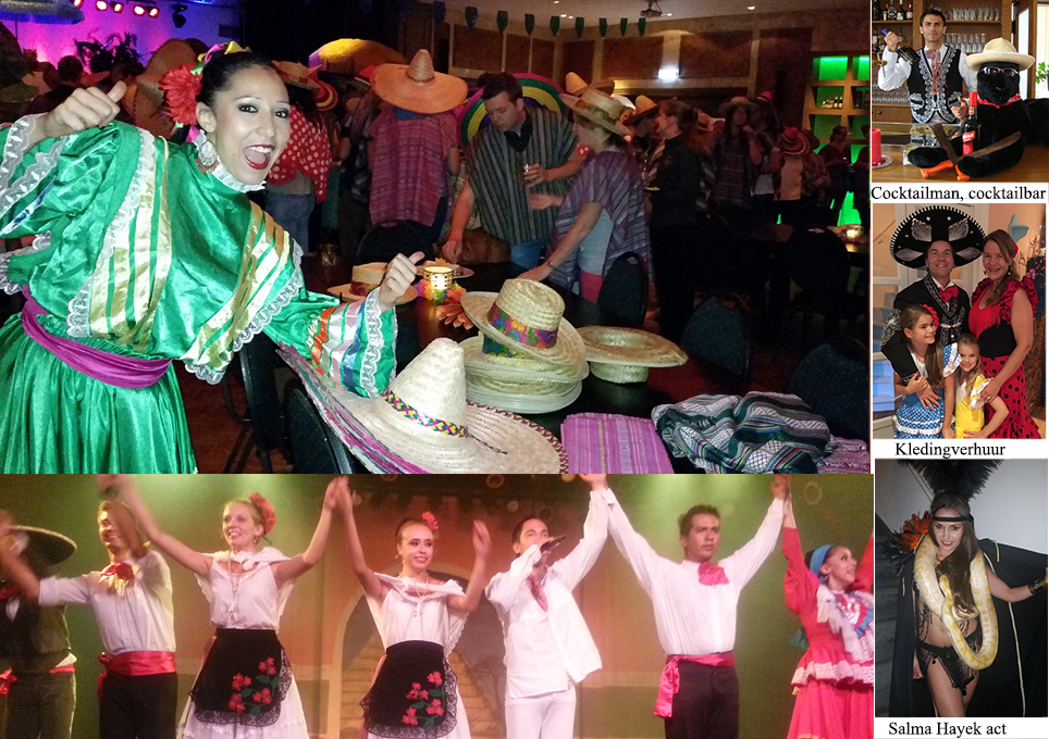 Mexicaans decor met verschillende feestkleuren