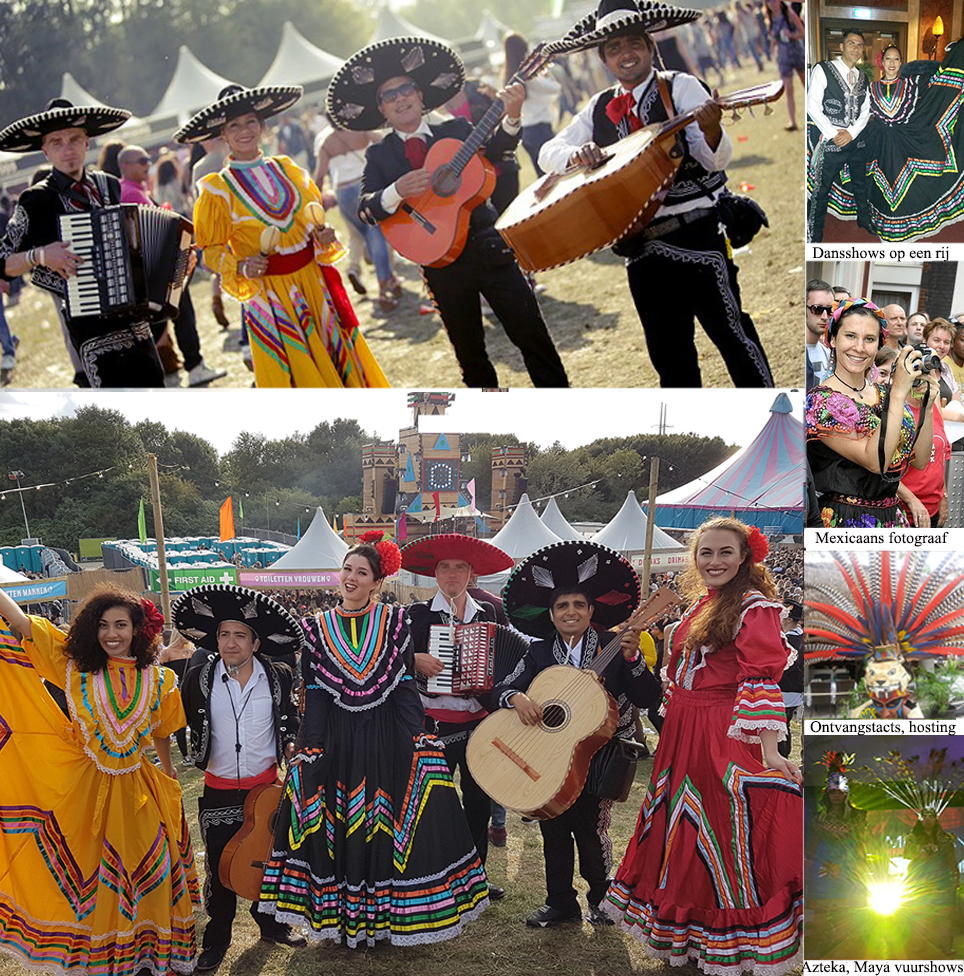 Mexicaans decor met verschillende feestkleuren